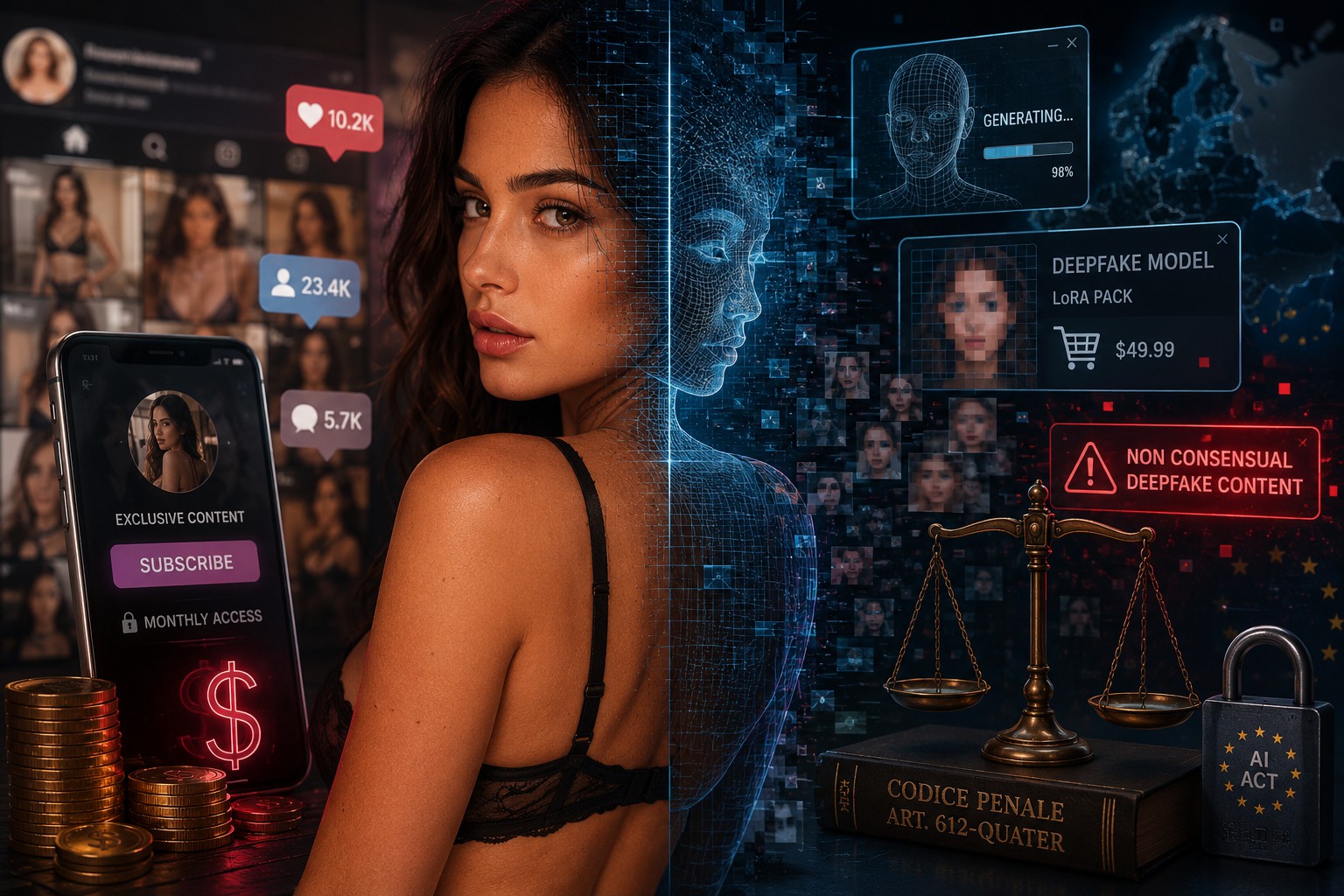 Modelle che non esistono: come l’AI sta invadendo il mercato dell’erotico